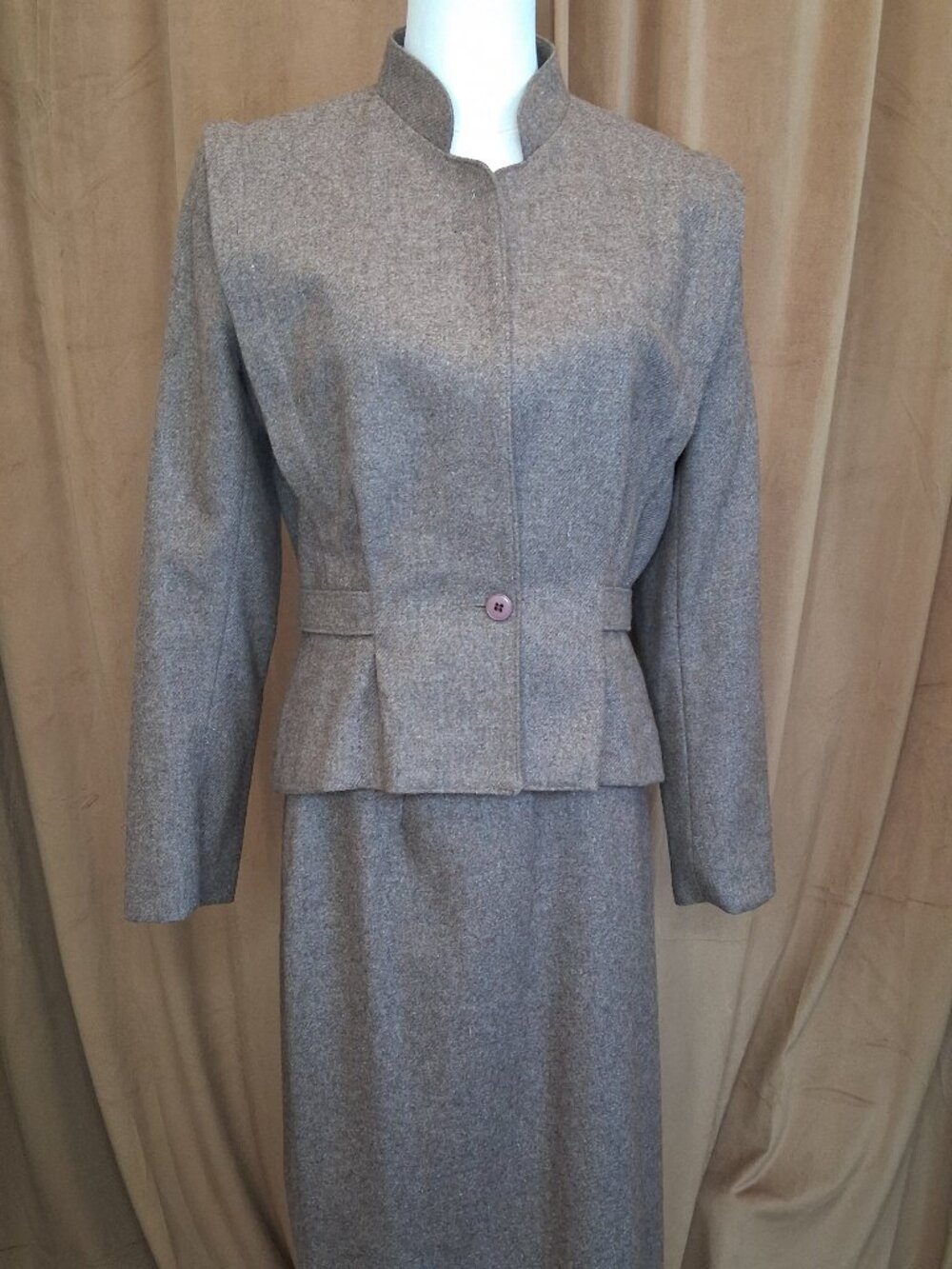 Valia Vintage 2 Piece Brown Tweed Size S
